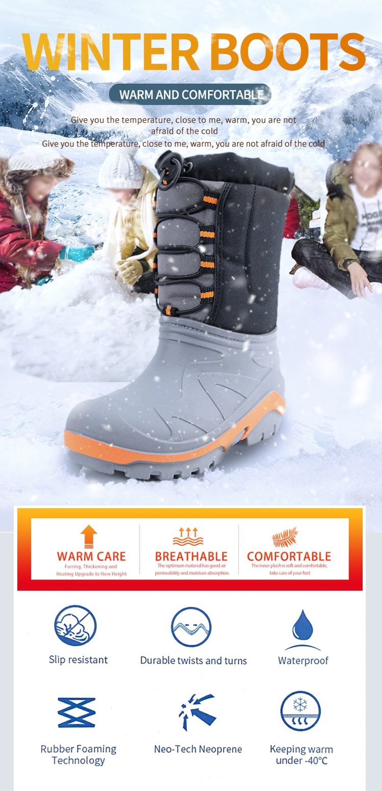 Factory Supply Hot Selling Outdoor Winter Shoes Playing Fun Kids&prime; Snow Boots