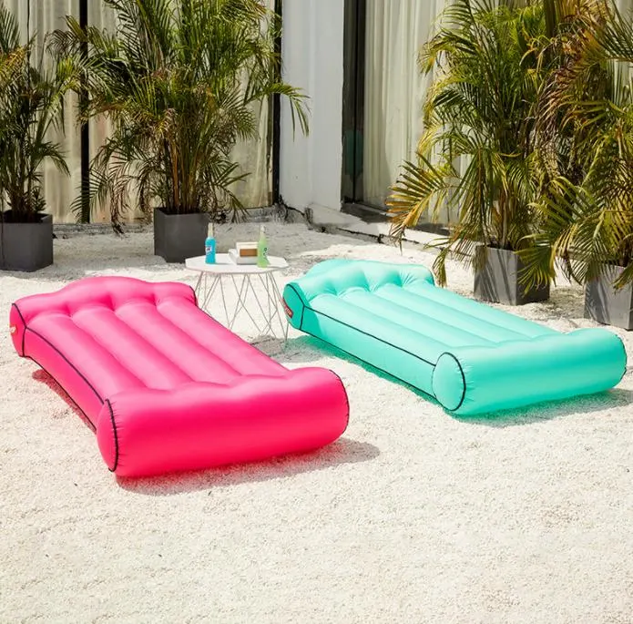 Lazy Inflatable Sofa Outdoor Beach Lazy Sleeping Bag Inflatable Bed Portable Air Sofa Factory Spot