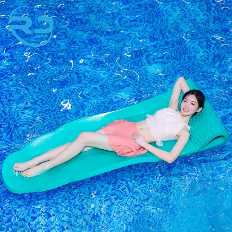 Big Size Water Floating Pad Soft Foam Swimming Mat NBR PVC EVA Pool Bed Float Lounger with Pillow