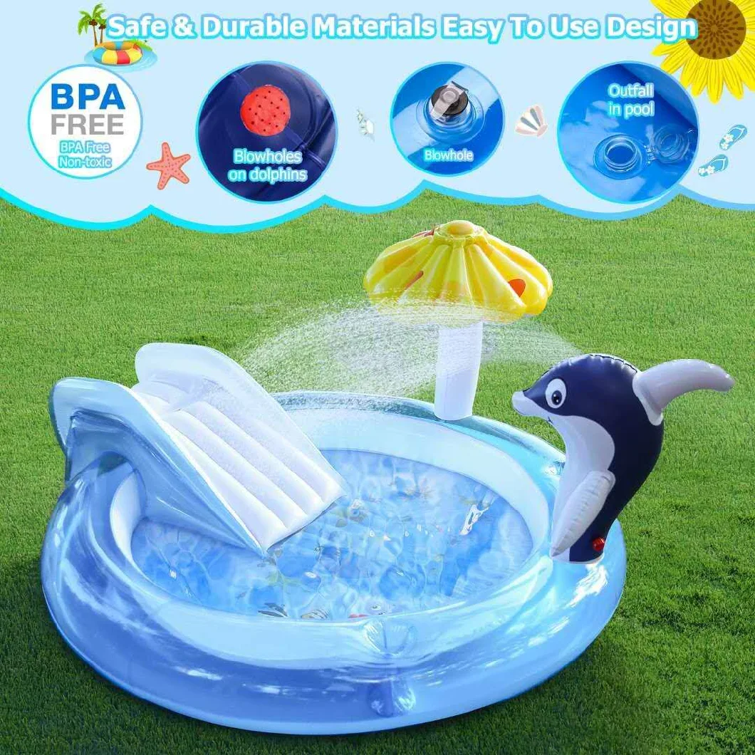 Creative New Outdoor PVC Inflatable Toy Spray Swimming Pool