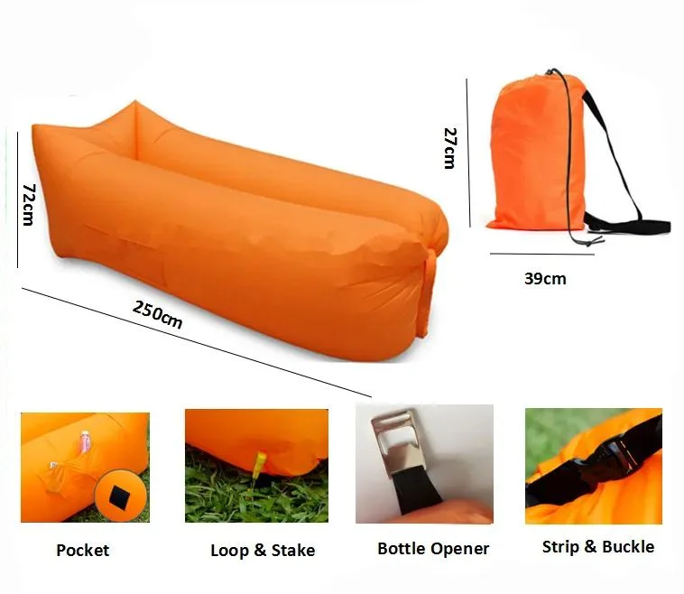 Custom Portable Outdoor Camping Inflatable Sofa High Quality Inflatable Sofa Recliner Lazy Bag Beach Sleeping Bag Air Sofa