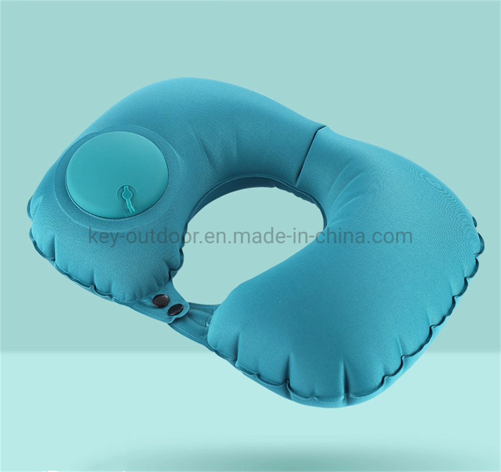 Air Inflating Camp Portable Pressure Pump Folding Neck Camping U Shaped Pillow